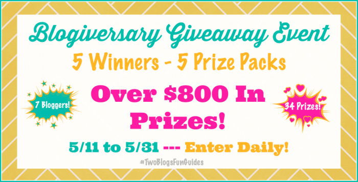 Blogiversary Giveaway Event
